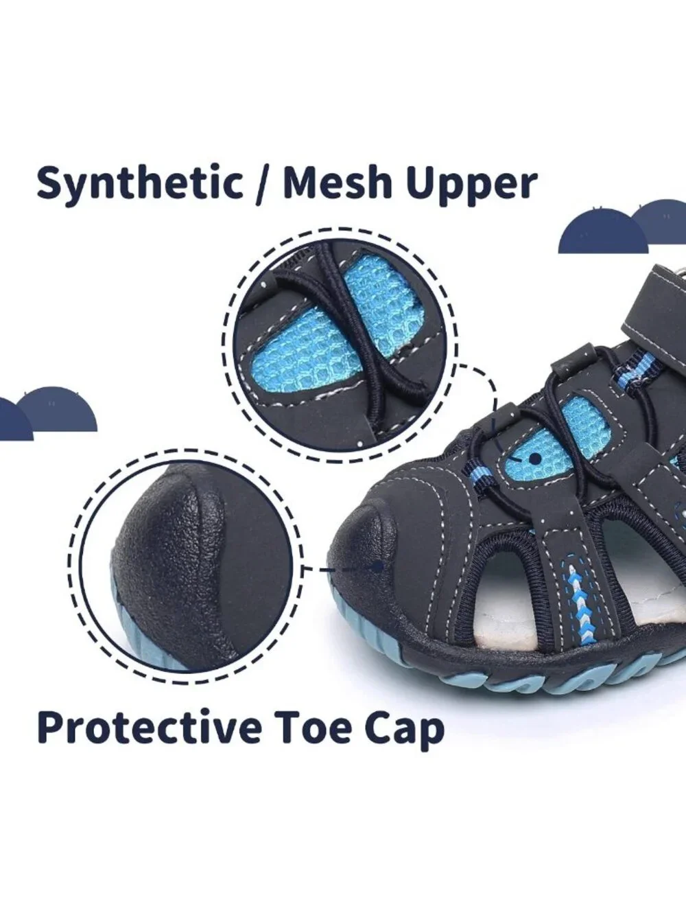Soft Sole Close Toe Sport Beach Water Sandals for Kids - Boys & Girls Summer